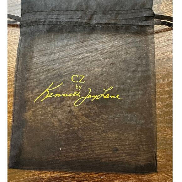 Pear Cut Cubic Zirconia studs by Kenneth Jay Lane, 2 carats each earring - Picture 3 of 4